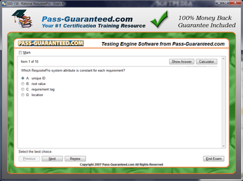 000-138 - Rational RequisitePro screenshot 2