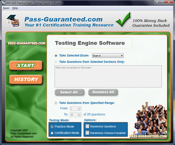 000-418 - IBM Websphere Datastage V.8.0 screenshot