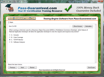 000-723 - IBM WebSphere Commerce V7.0, Application Development screenshot 2