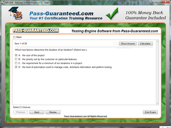 000-839 - Rational Unified Process v7.0 screenshot 2