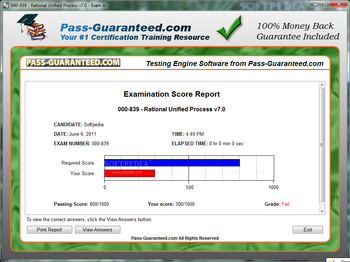 000-839 - Rational Unified Process v7.0 screenshot 3