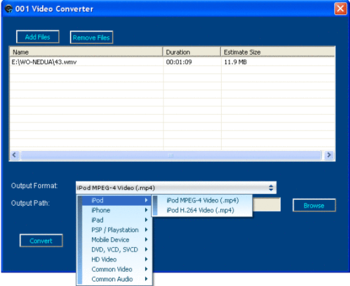 001 Video Converter screenshot