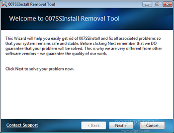 007SS Install Removal Tool screenshot