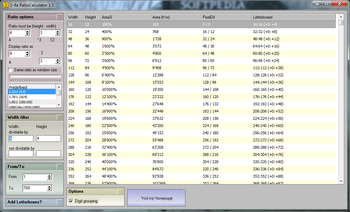1-4a Ratio Calculator screenshot