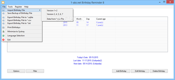 1-abc.net Birthday Reminder screenshot 3