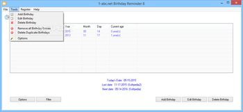 1-abc.net Birthday Reminder screenshot 4