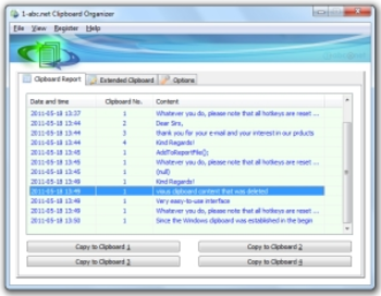 1-abc.net Clipboard Organizer screenshot