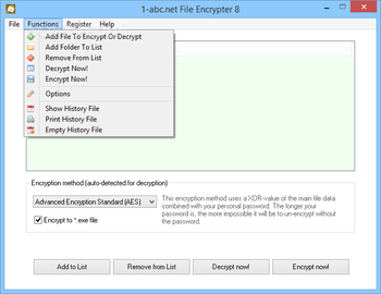 1-abc.net File Encrypter screenshot 2