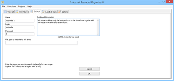 1-abc.net Password Organizer screenshot 3