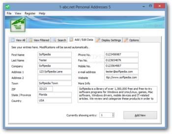 1-abc.net Personal Addresses screenshot 2