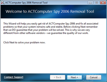 1-ACT Computer Spy 2006 Removal Tool screenshot