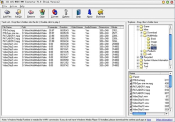 101 AVI MPEG WMV Converter screenshot
