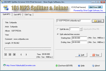 101 MP3 Splitter & Joiner screenshot