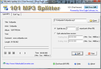 101 MP3 Splitter screenshot