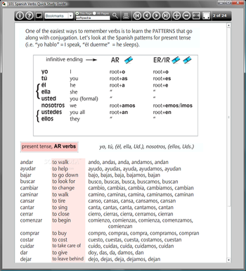 101 Spanish Verbs Quick Study Guide screenshot 2