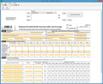 1095 Software screenshot