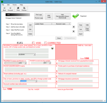 1099 Fire Software screenshot