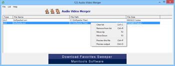 123 Audio Video Merger screenshot