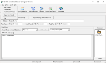 123 Bulk Email Direct Sender screenshot 2