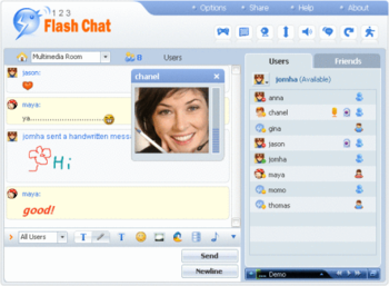 123 Flash Chat Module for phpBB screenshot