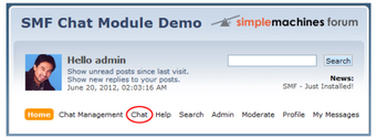 123 Flash Chat Module for SMF screenshot