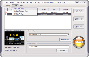 123 Video Converter screenshot 2