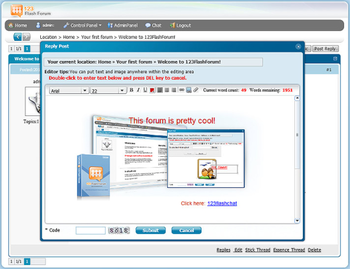 123FlashForum Server screenshot