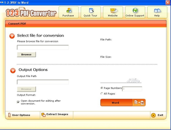 123PDF to Word screenshot