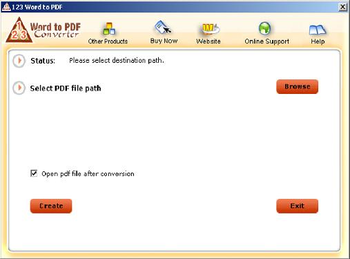 123WordtoPDF screenshot