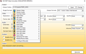 1AV SWF Video Converter screenshot 2
