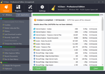 1CClean screenshot