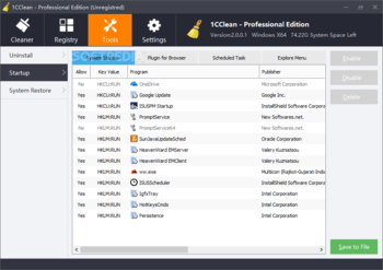 1CClean screenshot 4