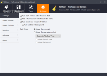 1CClean screenshot 6