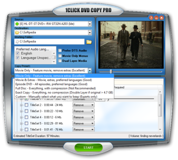 1Click DVD Copy Pro screenshot 2