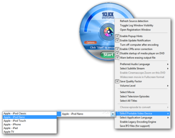 1CLICK DVDTOIPOD screenshot 2