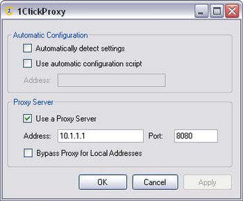 1ClickProxy screenshot