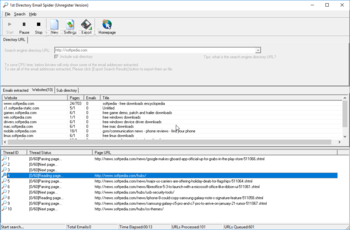 1st Directory Email Spider screenshot