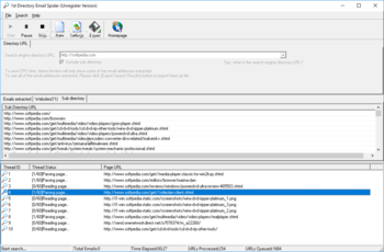 1st Directory Email Spider screenshot 2