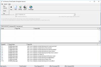 1st Directory Email Spider screenshot 3