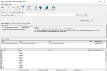 1st Email Address Spider screenshot