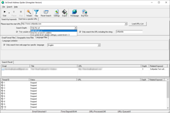 1st Email Address Spider screenshot 3