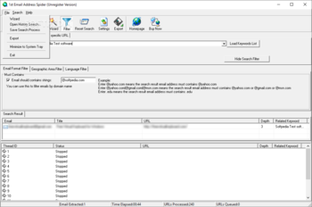 1st Email Address Spider screenshot 4