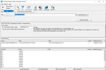 1st Email Address Spider screenshot 5
