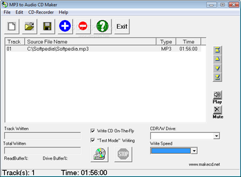 1step MP3 to CD maker screenshot