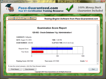 1Z0-052 - Oracle Database 11g: Administration I screenshot 3