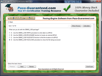 1Z0-147 - Oracle9i: Program with PL/SQL screenshot 2