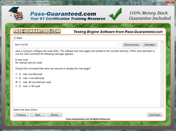 1Z0-876 - Oracle Solaris Certified Associate Exam screenshot 2