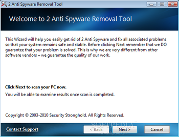 2 Anti Spyware Removal Tool screenshot