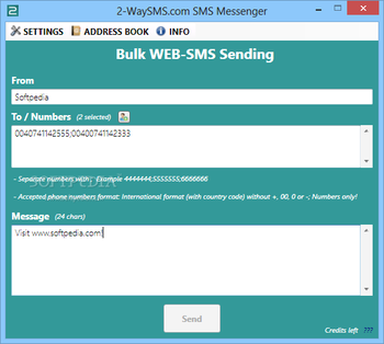 2-WaySMS.com SMS Messenger screenshot 2