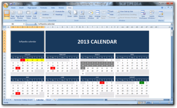 2013 Calendar screenshot